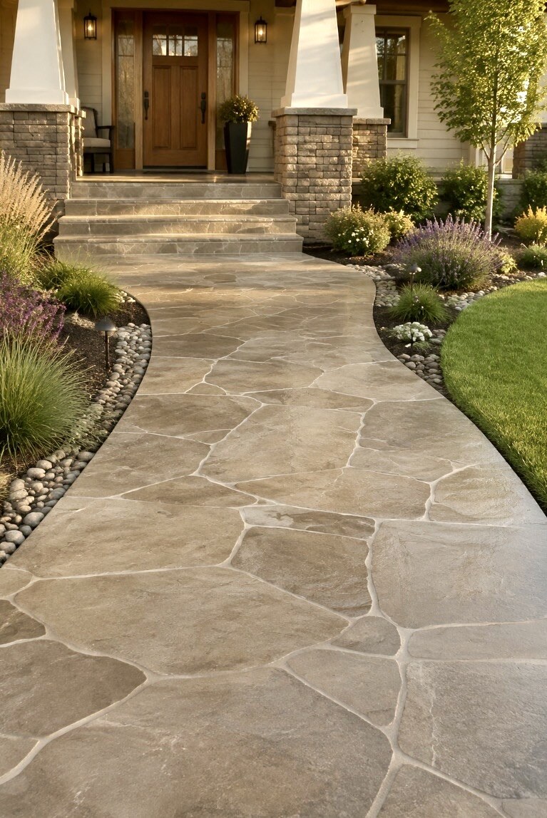Stone-Inspired Walkways concrete artistry project 1